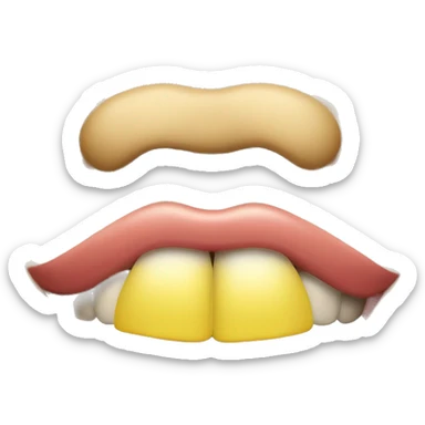 Yellow emoji biting its lower lip sticker