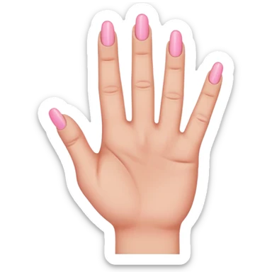 pink middle finger 5 fingers  sticker