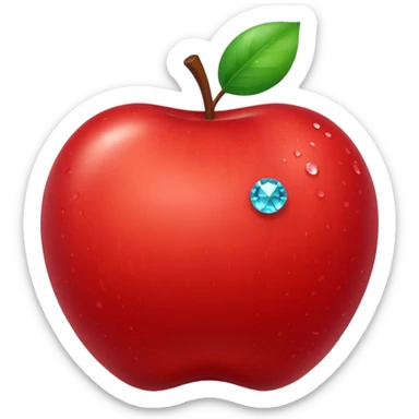 Apple with crystals sticker