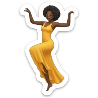 Beautiful Black women dancing sticker