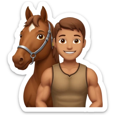 maternity male with horse sticker