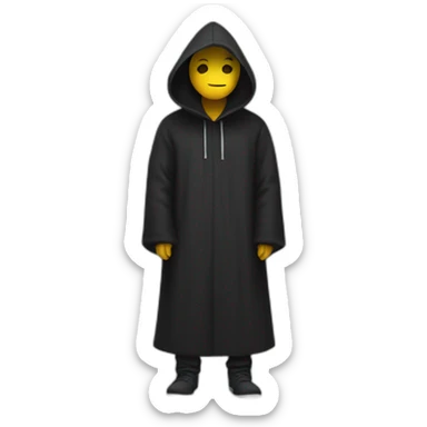 hooded figure sticker