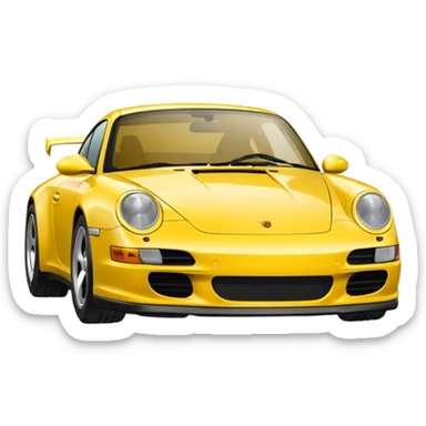 Yellow Porsche 911 sticker