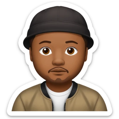 J-Boog of B2K with medium dark skin,dark brown hair sticker