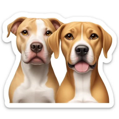Blondie pitbull and beagle sticker