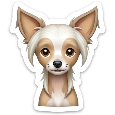 Chinese crested dog sticker