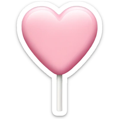 Pastel Pink heart shaped lollipop sticker