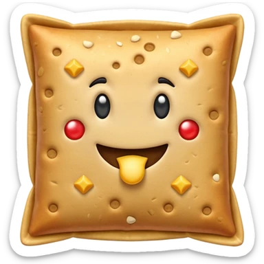 un tas de crackers carré aux graines sticker