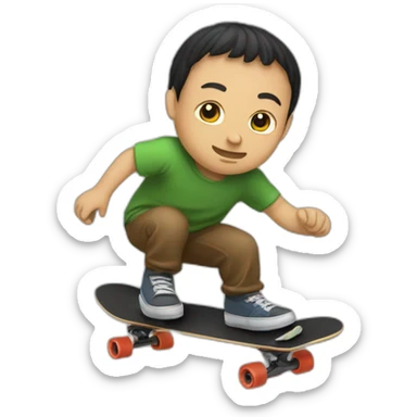 Oleg mongol skateboarding sticker