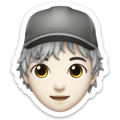 jeune garcon manga avec une casquette japonaise et qui vole sticker