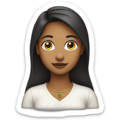indian-girl-white-shirt sticker