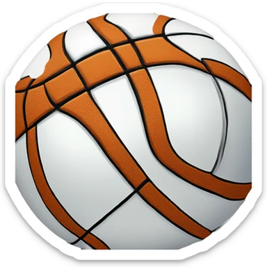 bola de basquete caindo dentro do balde sticker