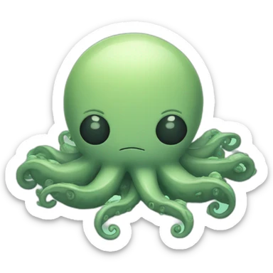 cute kraken sleeping sticker