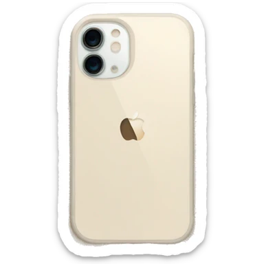white iPhone 14 with beige checkered case sticker