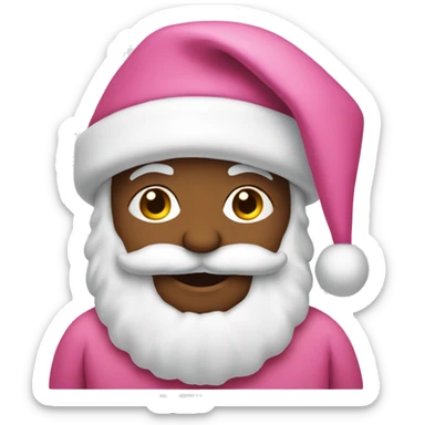 pink santa sticker  sticker