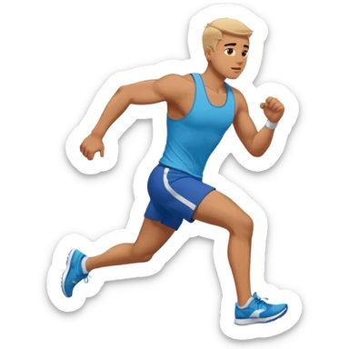 man doing run in place  sticker