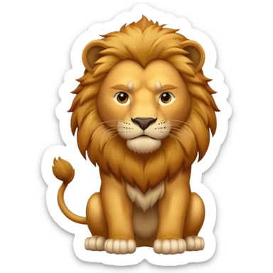  North American lion without mane sticker