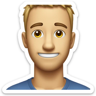 A man wiping sweat from his forehead looking very relieved sticker