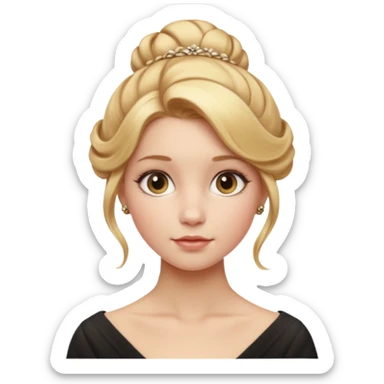Cinematic Realistic pilates Girl Portrait, depicted with lifelike skin texture, subtle rosy undertones, and soft natural lighting that enhances the gentle contours of her face. Her intricately detailed golden blonde hair is elegantly styled in an updo, sticker