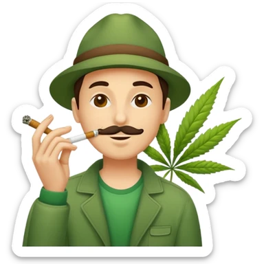 Weed smoking sticker