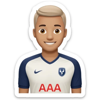 man in Tottenham hotspurs kit sticker