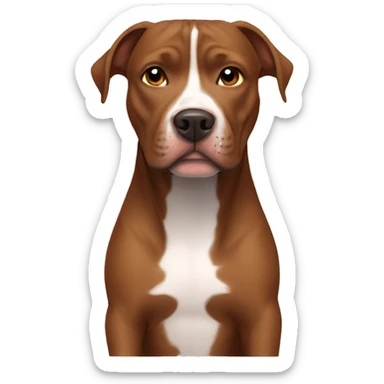 Brown Pitbull laying sticker
