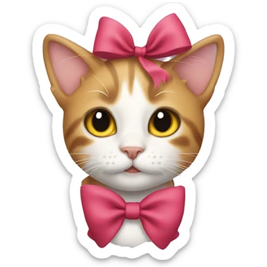 Cat with Bow sticker