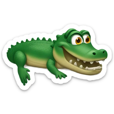 Gator swimming in a pool sticker