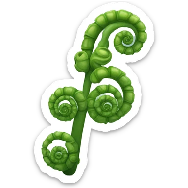 fiddlehead fern sticker