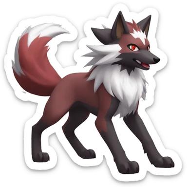 Lycanroc-Zoroark-Zorua full body sticker
