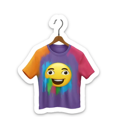 Colorful t-shirt hang on a hanger rail 






 sticker