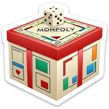 Monopoly gift box sticker