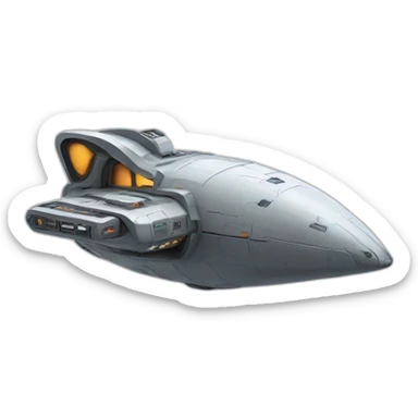 cat space ship sticker