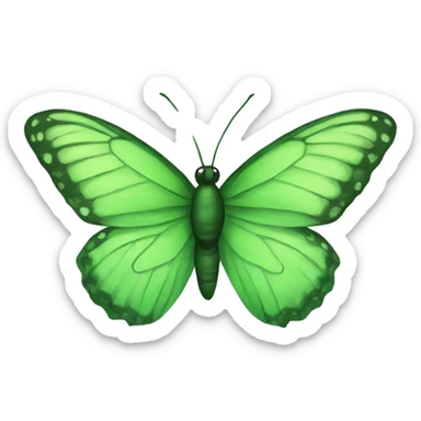 Green butterfly sticker