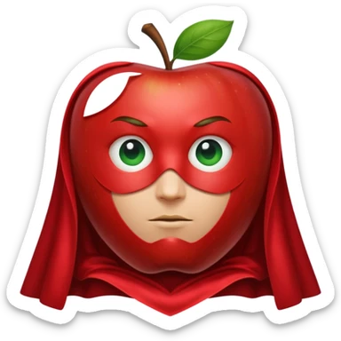 Cape-Wearing Super Fruit sticker
