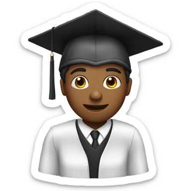 person graduated and got job sticker