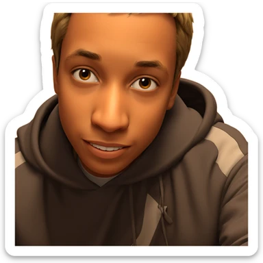 boy with a bright smile sticker