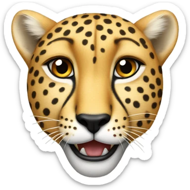 Cheetah with teeth out sticker