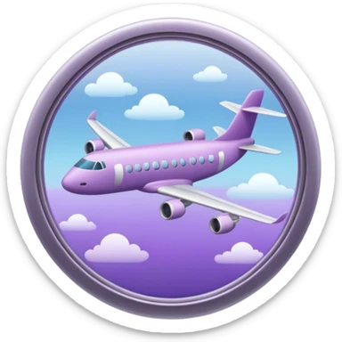 Light purple airplane window  sticker