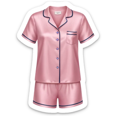 Light pink silk Pyjamas with short trousers  sticker