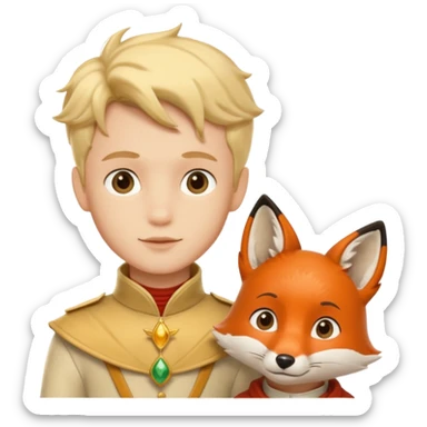 Pequeno Príncipe e a raposa sticker