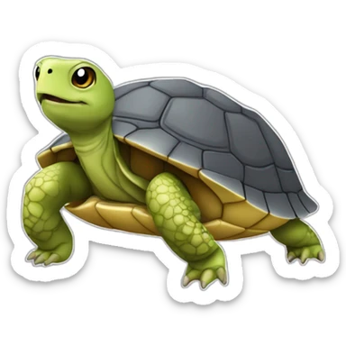 Tortue portant une maison sticker