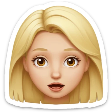 Crazy blonde girl sticker