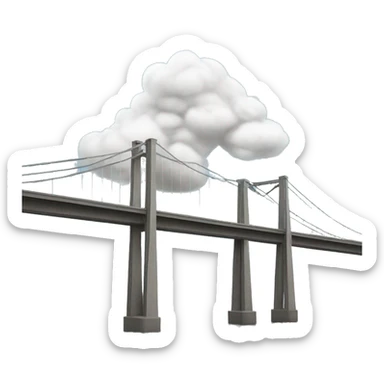A bridge connecting clouds
 sticker