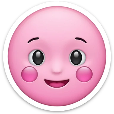 Pink circle emoji sticker
