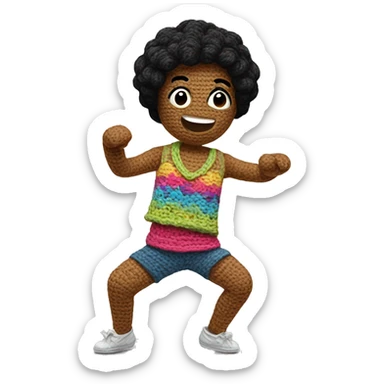crochet dance sticker