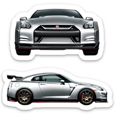 Nissan-skyline-gt-r35,chromehearts sticker