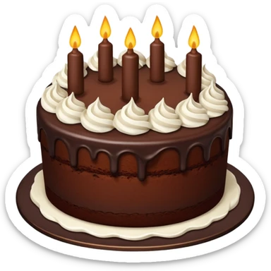 realistic chocolate cake  sticker