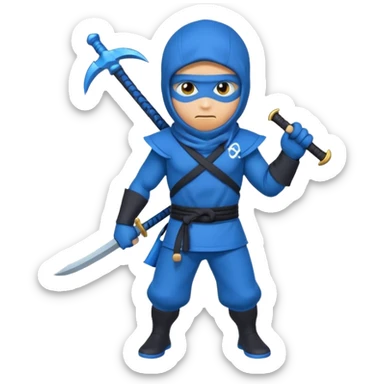 necesito un emoji ninja con el signo de acuario  sticker