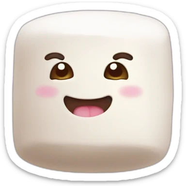 Cute marshmallow sticker
